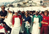 1990 - Sci Club Sestrieres da Bruno Piazzalunga implemento alla gara sociale con il Presidente Tiziana Nasi (anche nostra Socia Onoraria A.N.A.O.A.I. Sezione di Torino)