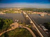 VISTA AEREA DA PONTE SOBRE O RIO MATAPI