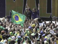Bolsonaro e seu gado no 7 de setembro. Foto: Fabio Rodrigues-Pozzebom/Agência Brasil.