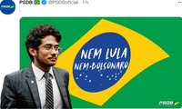 O presidente é o Bolsonaro, mas o destaque na propaganda é o "Nem Lula". Foto/reprodução.