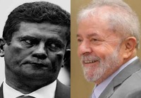 Após condenar e mandar prender Lula injustamente, Sérgio Moro ganhou vaga de ministro no governo de Jair Bolsonaro. O capitão, no entanto, o demitiu pouco tempo depois, insinuando que o ex-juiz pediu uma espécie de propina no cargo. Foto/reprodução.