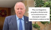 Para o sr. Paulo Ziulkoski — presidente da CNM — professores não fazem parte da Educação. Foto/reprodução.