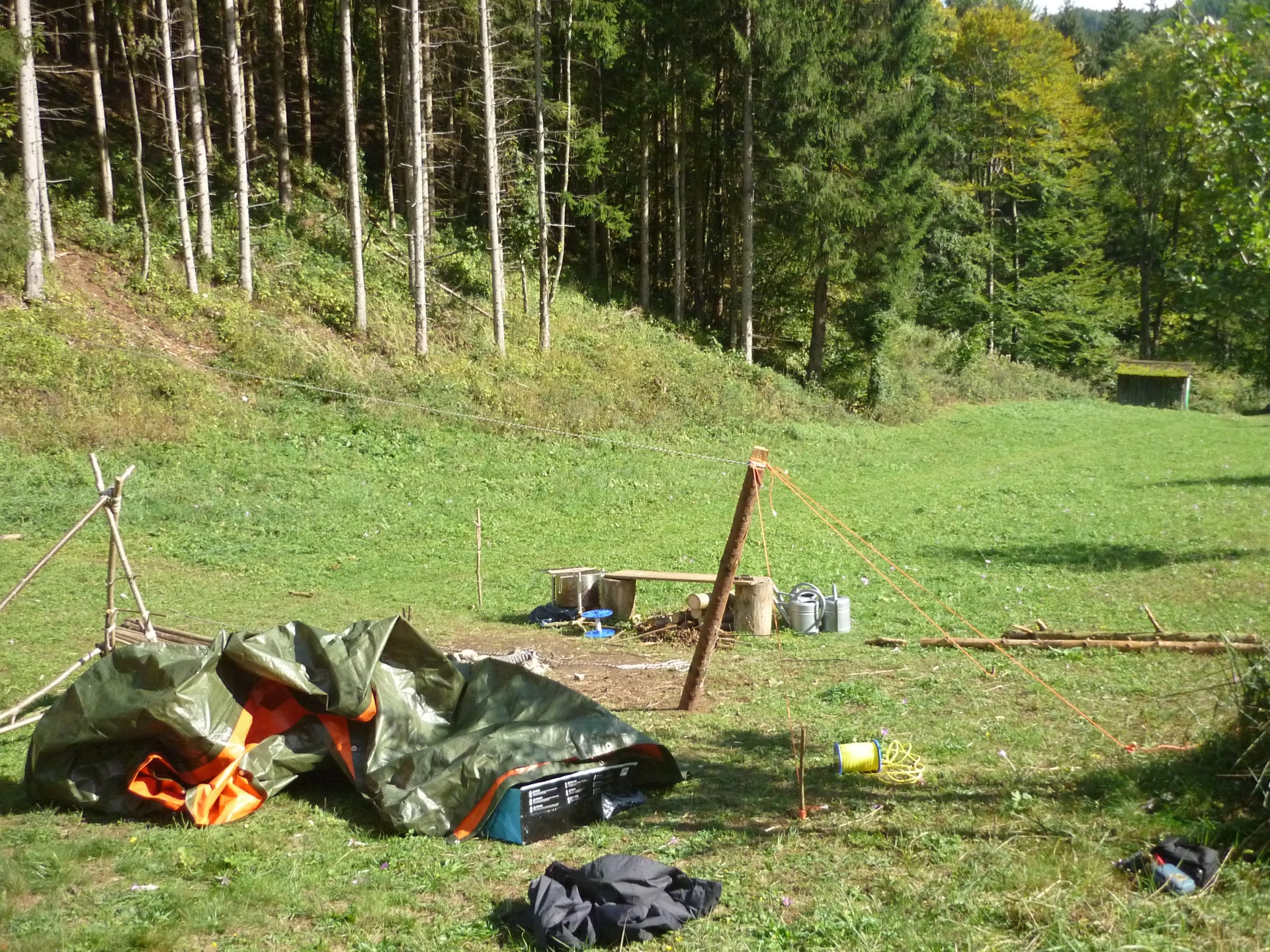 * Unvergesslicher Urlaub im Wald im Reini Rossmann Bushcraft Camp