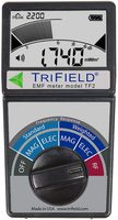 RFandEMF Trifield TF2 EMF-meetinstrument, voor het meten van elektromagnetische velden, met zwarte EVA-koffer