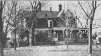 West Durham Library: The first Erwin Mills library stood near the corner of Hillsboro Road and Ninth Street. One local theory says that when the library was moved to Erwin Auditorium, the original two-story library became the home of Mr. McCauley Fields. Long-time residents say the Fields house looked like the old library. It stood just west of what is now Vin Rouge. In the past, Edith Street ended a block farther south -- at Hillsboro Rd. (Photo ca. 1918)