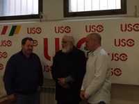 De izquierda a derecha: Julio Salazar, Abdelahe Hamad y Javier Martínez