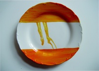 Propojení 1, malba na porcelán, 2007