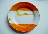 Propojení 3, malba na porcelán, 2007