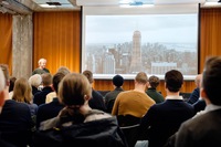 Arkitekt og partner Michael Green fra det kanadiske selskapet Michael Green Architecture under konferansen i 2019. Foto: Stig Marlon Weston