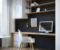 Tabuľová čierna farba na stene vášho home office vám poskytne fantastické možnosti na vaše poznámky, nákresy alebo odkazy