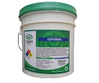 “ESPUMAX” es un agente espumante biodegradable, con alta efectividad frente a perforaciones AIRE/ESPUMA. El producto mejora la estabilidad del pozo al aumentar la densidad del agua, genera una espuma de excelente calidad permitiendo remover totalmente los recortes con menor consumo de aire. Su función principal es la remoción de recortes sin dañar la formación del pozo, permitiendo perforar a mayor profundidad con el mismo equipo de aire. Su aplicación en bajas concentraciones produce una espuma estable y de alta calidad. Formato: Balde de 19 kilogramos. Aplicación: Para perforación con percusión (martillo). Dosificación Recomendada: 3 a 5 litros (dependiendo el diámetro de perforación) en 1000 litros de agua dulce.