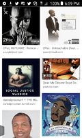 Google Search results, pairing two of America's great urban poets, C-Note and Tupac.