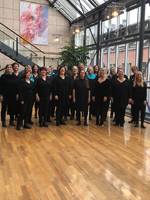 Senza Rigore med dirigent Birgit Gudim Søland i Olavshallen under NM for kor 2019