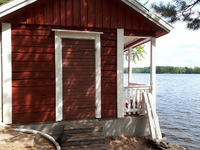 Kengitetty rantasauna Näsijärvellä