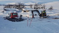 Grävningen utfördes vintertid
