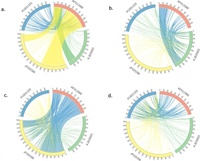 Syntenic block comparative analysis in Brassica oleracea mtDNAs.. From: Whole-genome sequencing of Brassica oleracea var. capitata reveals new diversity of the mitogenome. The map was generated using Circos. (a) Syntenic block of B. oleracea mtDNA ‘AP012988’ with three other B. oleracea mtDNAs. (b) Syntenic block of B. oleracea mtDNA ‘KJ820683’ with three other B. oleracea mtDNAs. (c) Syntenic block of B. oleracea mtDNA ‘JF920286’ with three other B. oleracea mtDNAs. (d) Syntenic block of B. oleracea mtDNA ‘KU831325’ with three other B. oleracea mtDNAs. Kiwoung Yang, et al. PLoS One. 2018;13(3):e0194356