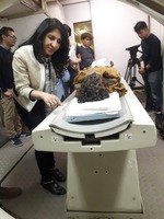 Sahar Saleem CT scanning Unknown Woman D Mummy. The Japanese TV documented the event