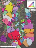 In situ microstructural and textural characterization with scanning electron microscopy (SEM), electron backscatter diffraction (EBSD, above) and X-ray µ-CT scanning.