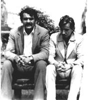 Ion Stratan, alături de regretatul său prieten, poetul Traian T. Coșovei