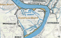 Kaart uit 1620: de Dijken rond de Borgerweert