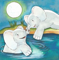 Ilustración en acuarelas y lápiz de color