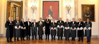 El Rey con los miembros, todos varones, de la Sala de Gobierno del Tribunal Supremo 2018