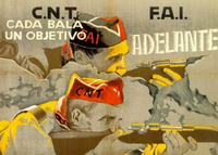 Cartel de la CNT/FAI durante la Guerra Civil