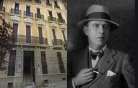 Fuente: Propia y Wikipedia. La Embajada de Chile durante la Guerra Civil en la calle del Prado nº 26 y a la derecha el embajador de Chile, Carlos Morla Lynch en 1930