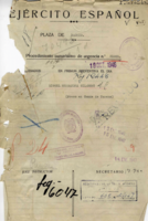 Fuente: Ministerio de Defensa. Archivo General e Histórico de Defensa ( fondo Madrid ). Procedimiento sumarísimo de urgencia nº 21.001, contra Miguel Hernández Gilabert