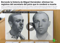 Fuente: https://www.lasexta.com/noticias/cultura/borrando-la-historia-de-miguel-hernandez-eliminan-los-registros-del-secretario-del-juicio-que-le-condeno-a-muerte-video_201906185d0903490cf2f012aeb52470.html