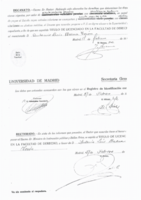 Fuente: Archivo familiar. Expediente académico de Antonio Luis Baena Tocón