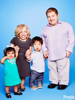 Família com acondroplasia