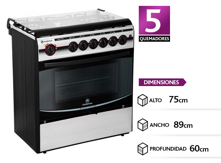 Cocina Mademsa Diva 920 de 5 Platos :: Outlet DeNony SpA