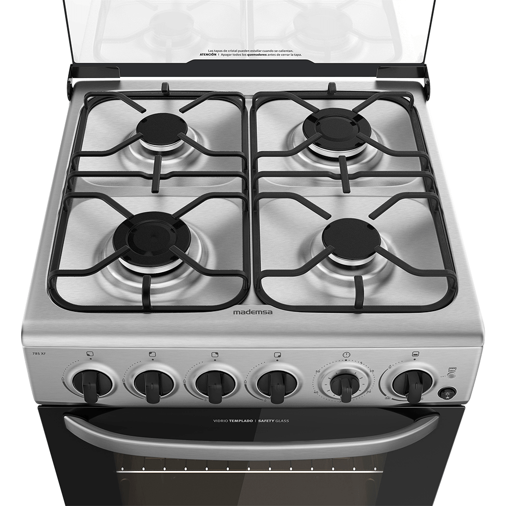 Cocina a Gas Mademsa 4 Platos Gris 785 XF :: Outlet DeNony SpA