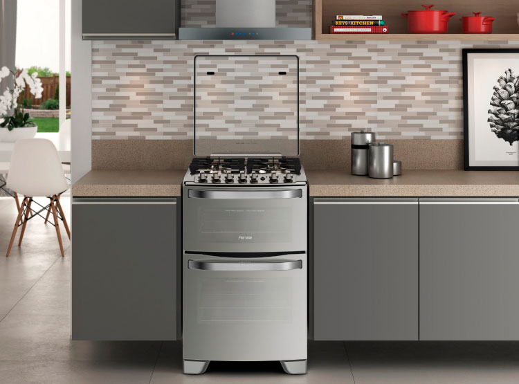 Cocina Fensa 56 DXQ de 4 platos doble horno :: Outlet DeNony SpA