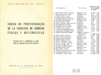 Registro de la Facultad de ciencias físicas y matemáticas de la Universidad de Chile para la generación donde se titula Dora Riedel, el 9 de Diciembre de 1930.