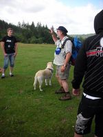 Camp leder med sin gode hund