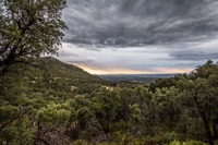 první výhled na moře, v dáli Cap de Creus, cíl GR 11, stage 43