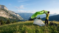 den 4: v údolí město Samoëns, bivak asi 3 km před městem