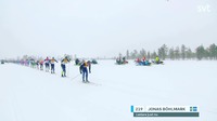 Bild från SVT: Jonas Böhlmark leder Vasaloppet 2019