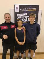 Le coach Cindy et Quentin pour une belle victoire en mixte