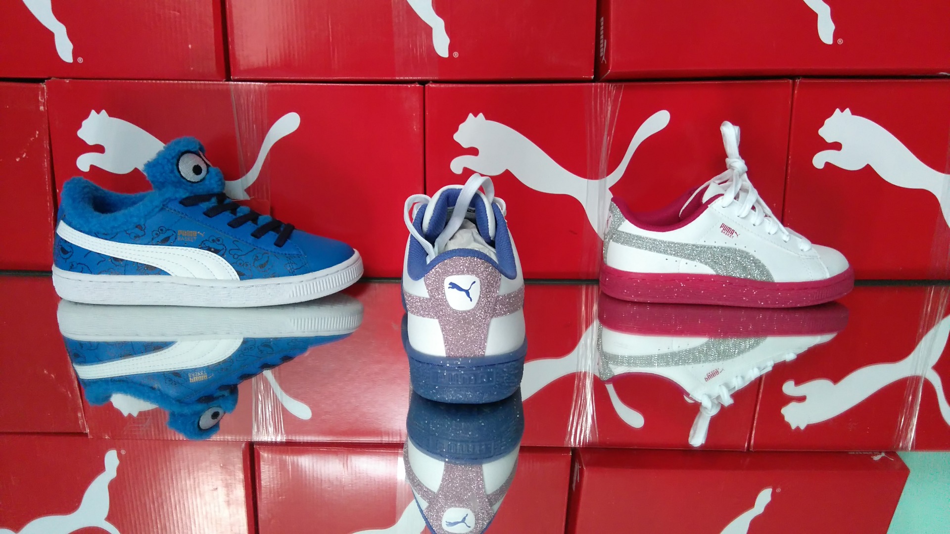Tenis Puma Basket Blancos De Brillos