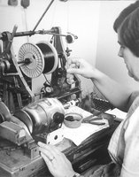 Rosalind (‘Topsy’) winding…