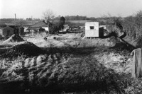 Upper left, Mr Harrod Snr's bungalow and newspaper shed, Birchfield Lane about 1958 - no other houses in sight!