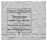 Front of hymn-sheet - which had 9 hymns