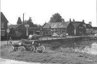 The Wingfield Hall next to Frosts' garage in 1975, shortly before it was demolished