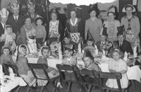 Christmas party in the Wingfield Hall, 1950s