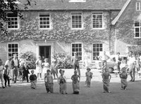 Children’s race in the Old Rectory garden at a Church garden party on the front lawn. c.1960