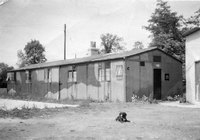 New home on old Hethel air base. The family first moved into the nearer end of the hut, then Derek & Barbara Gent were offered the other end of the “semi” for her parents,