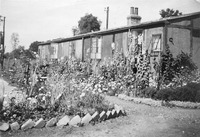 Mrs. Gent's father and husband turned the area around the hut into a beautiful cottage garden